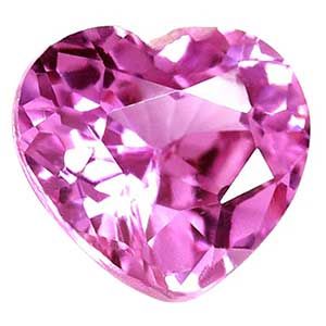 0.81 Sapphire Medium Pink Heart Cut
