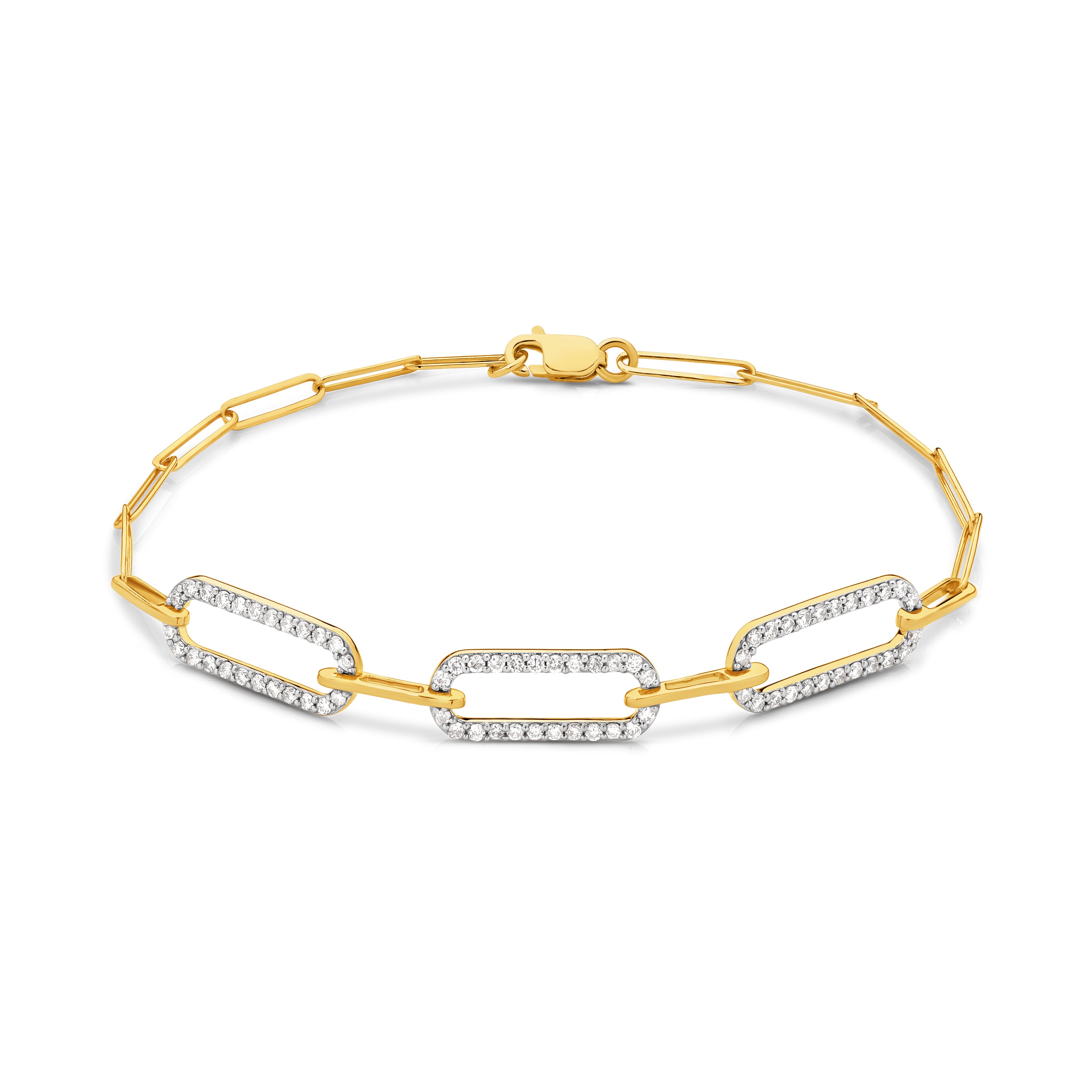 18ct Yellow Gold 0.53ct Diamond Bracelet