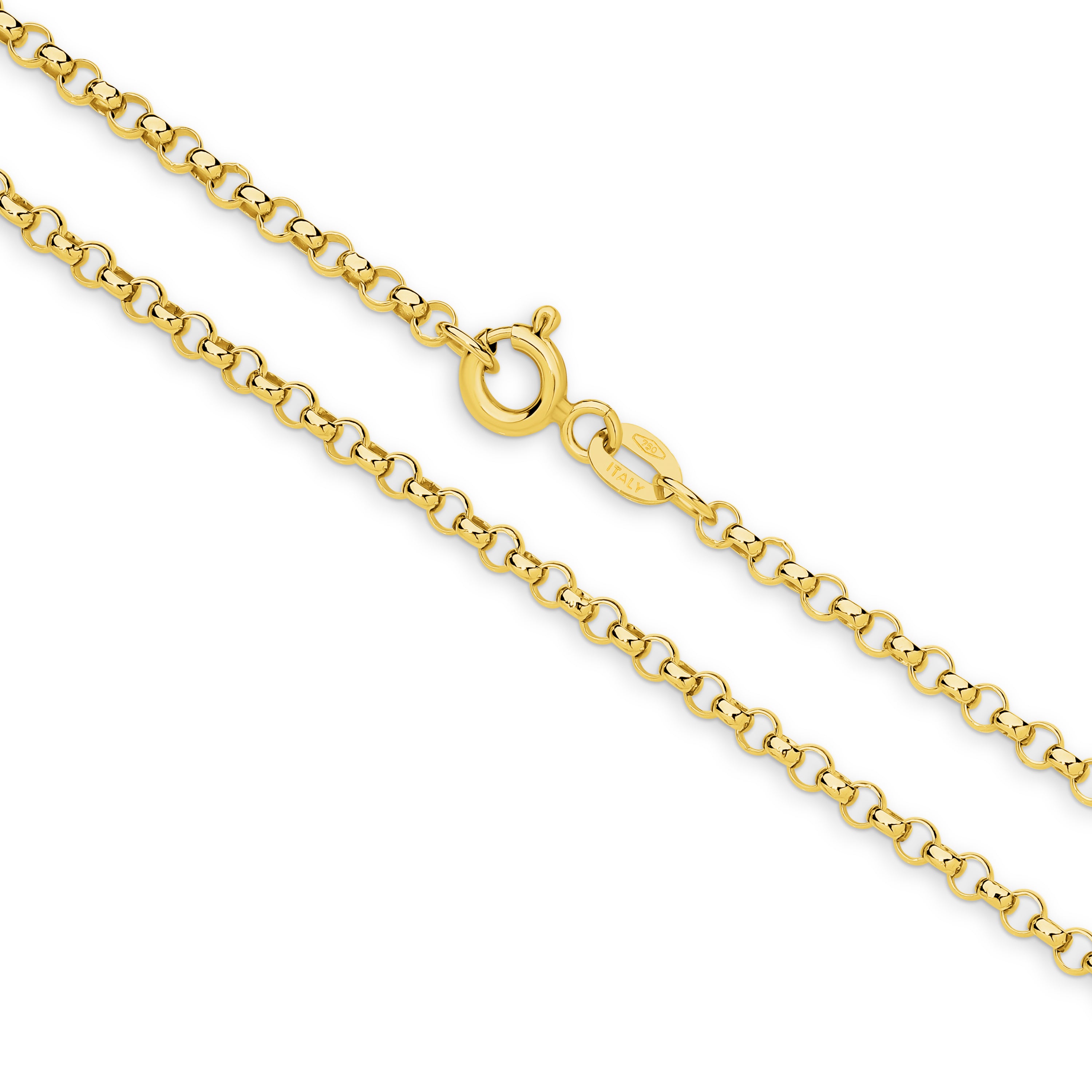9ct Yellow Gold Belcher Chain 2.34mm 60cm