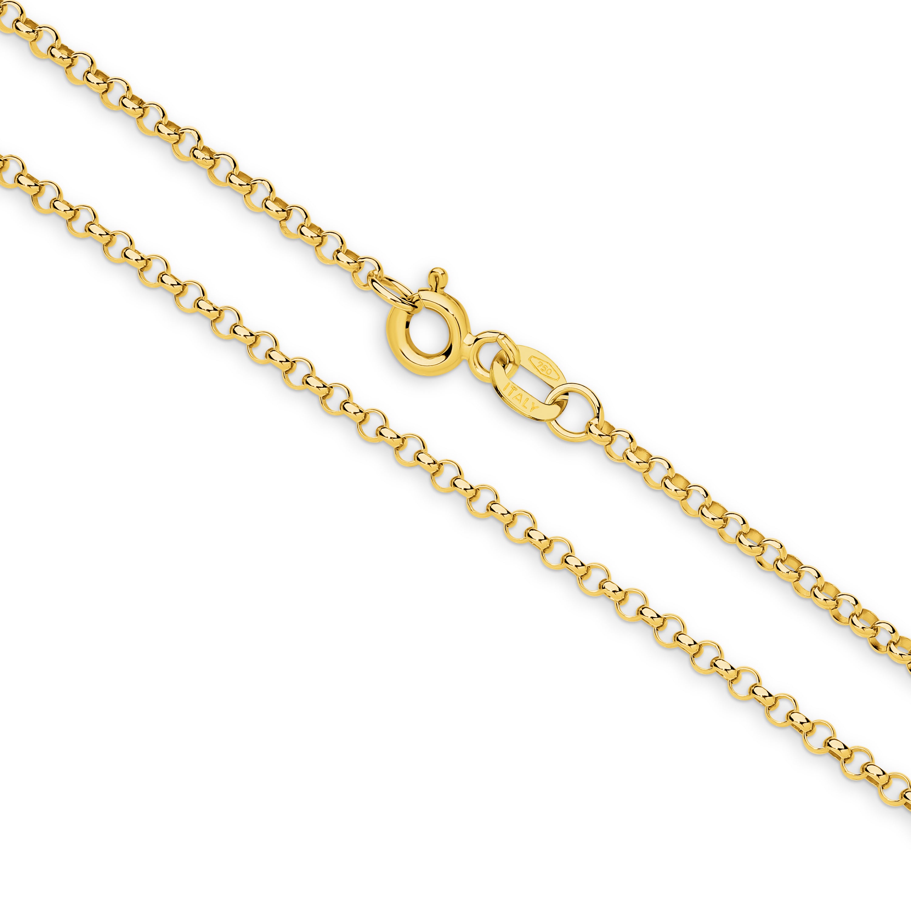 9ct Yellow Gold Belcher Chain 2.04mm 50cm