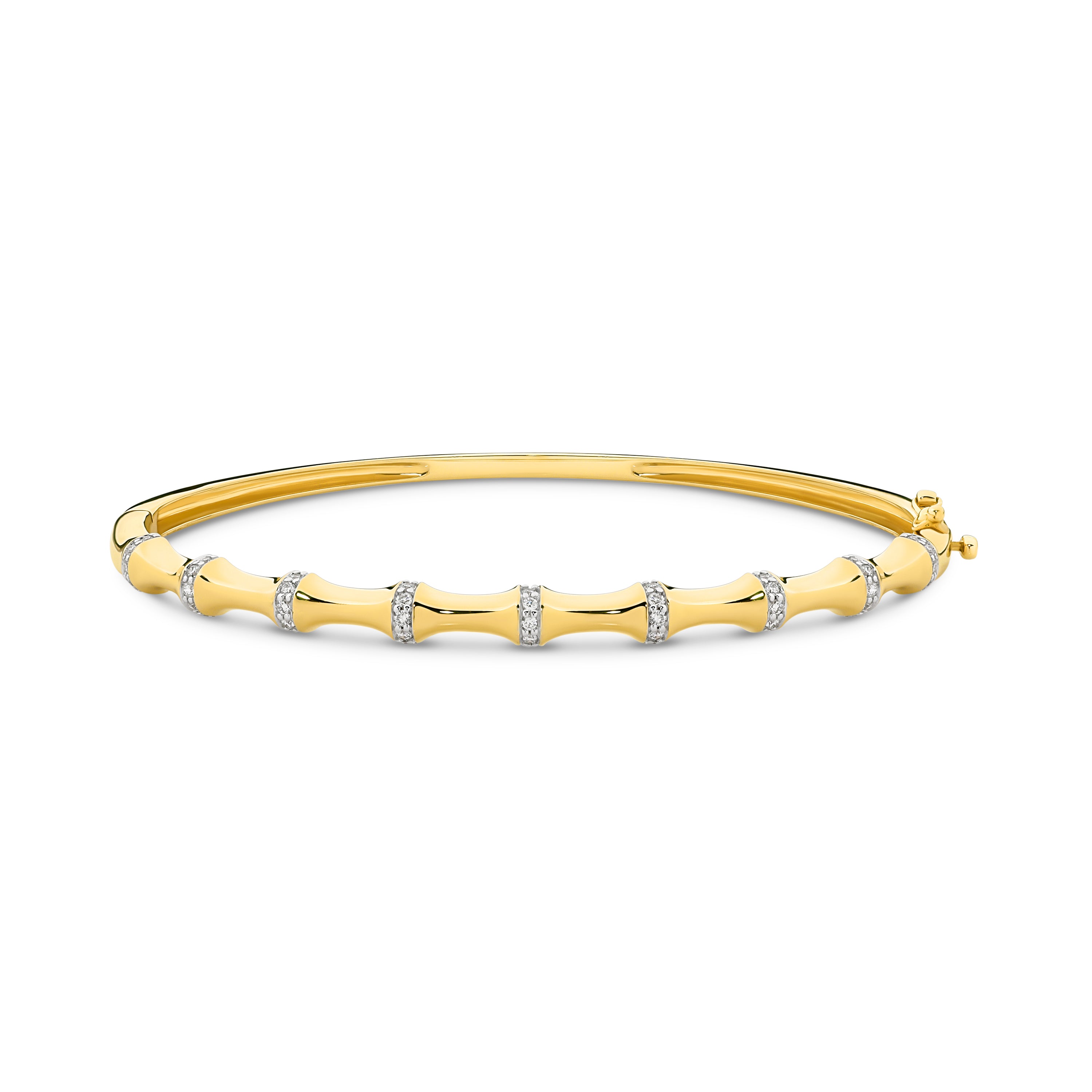 9ct Yellow Gold 0.34ct Diamond Bangle