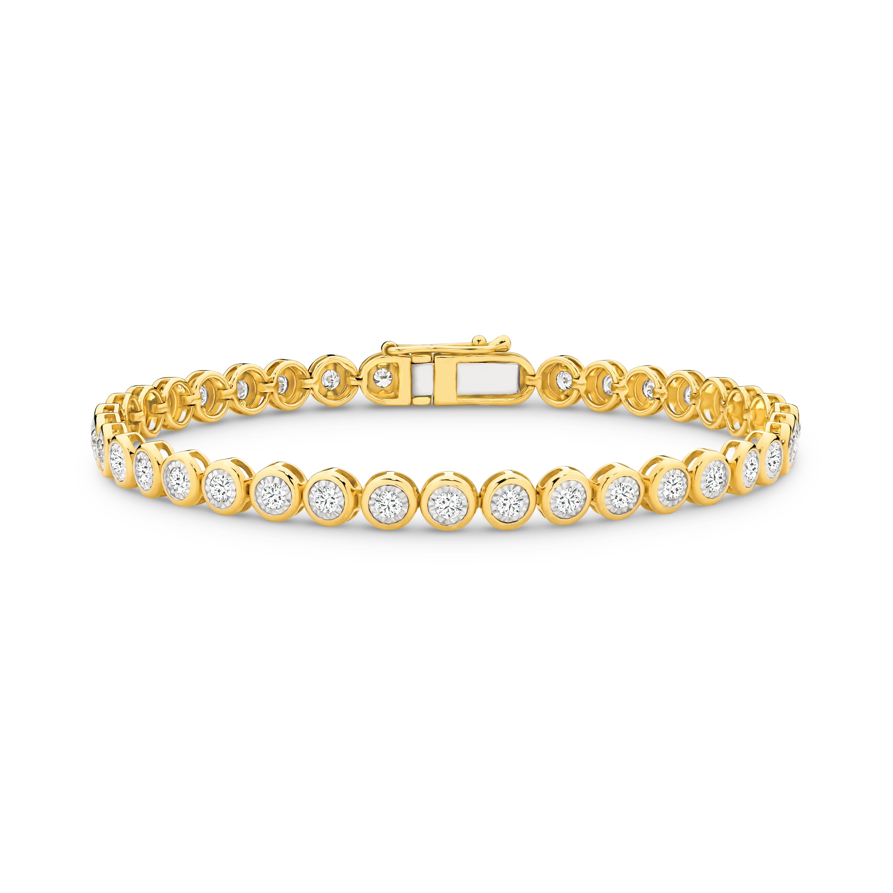 18ct Yellow Gold 1.70ct Diamond Bracelet