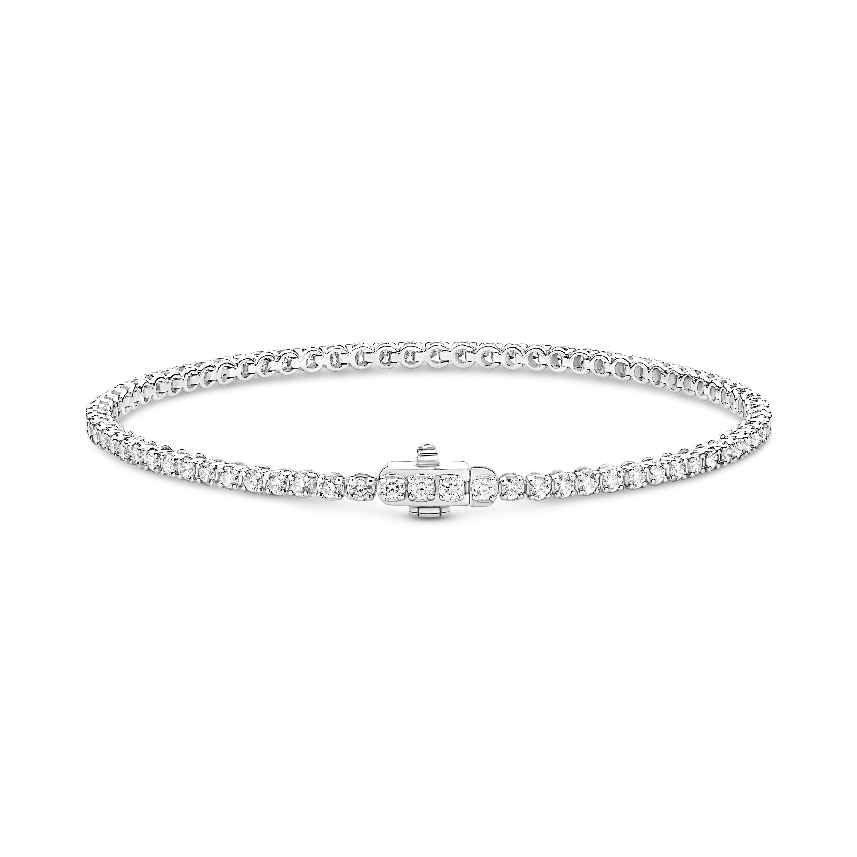 18ct White Gold 2.00ct Diamond Tennis Bracelet
