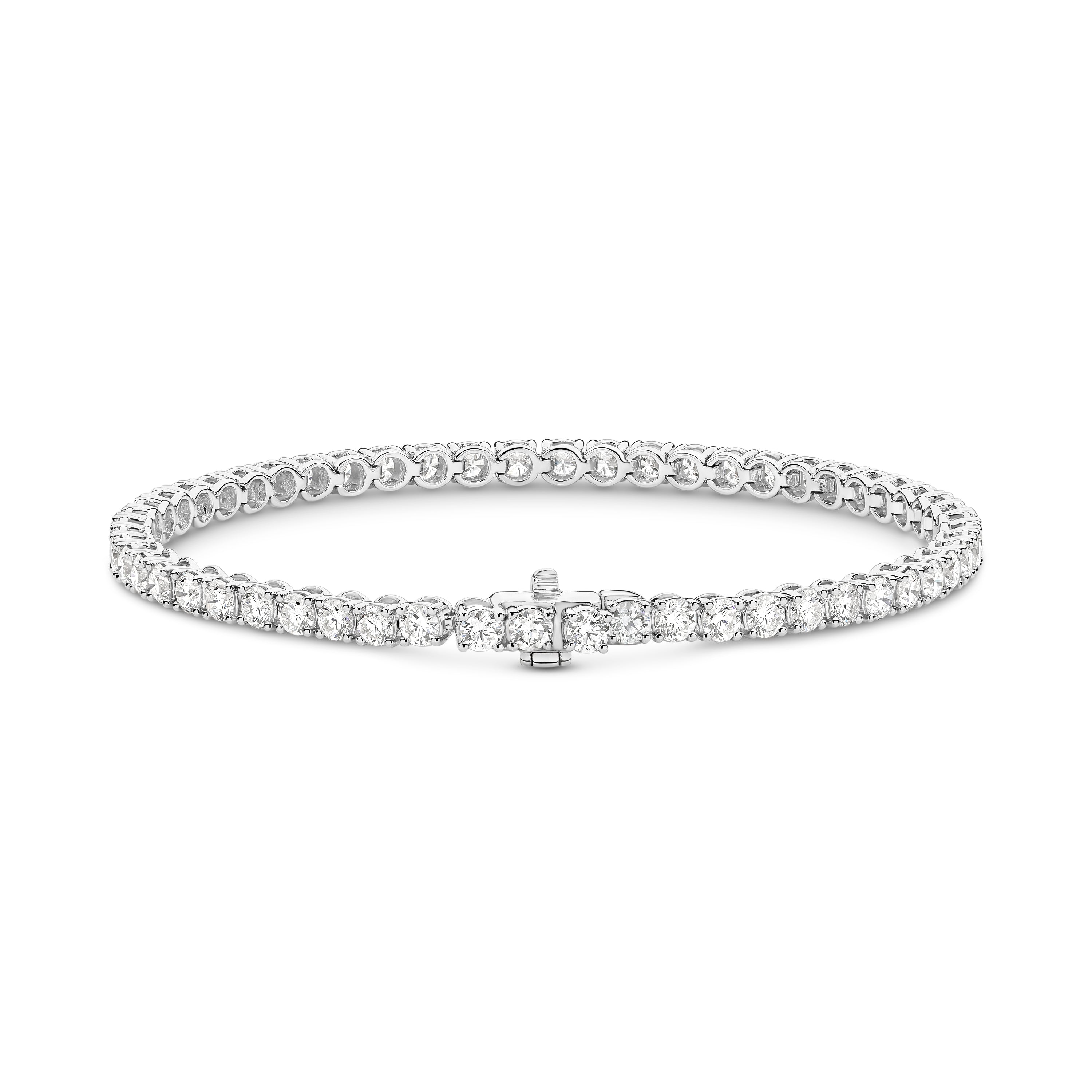 18ct White Gold 5.00ct Diamond Tennis Bracelet