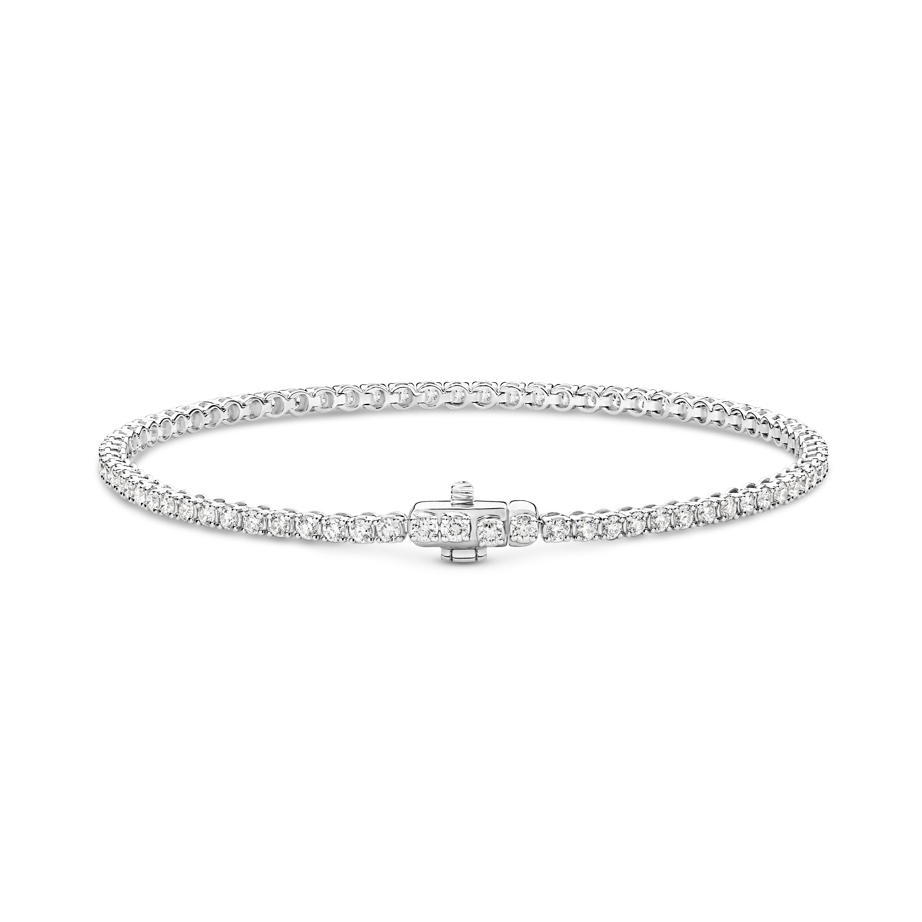 18ct White Gold 2.00ct Diamond Tennis Bracelet