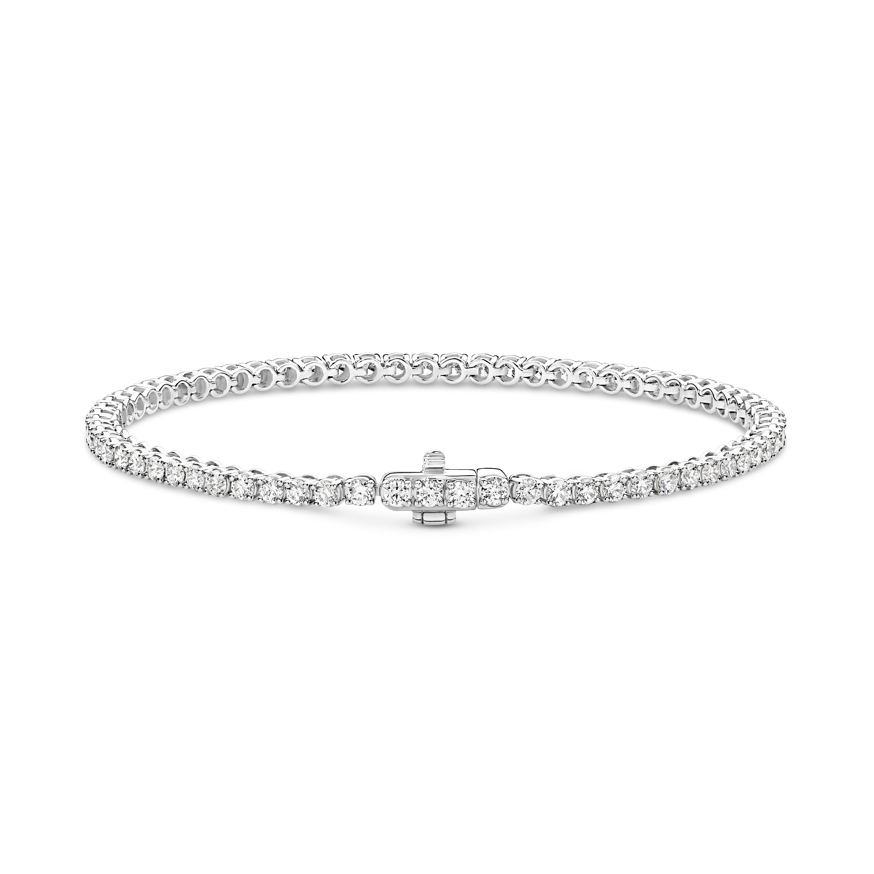 9ct White Gold 3.00ct Diamond Tennis Bracelet