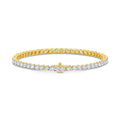 9ct Yellow Gold 5.00ct Diamond Tennis Bracelet