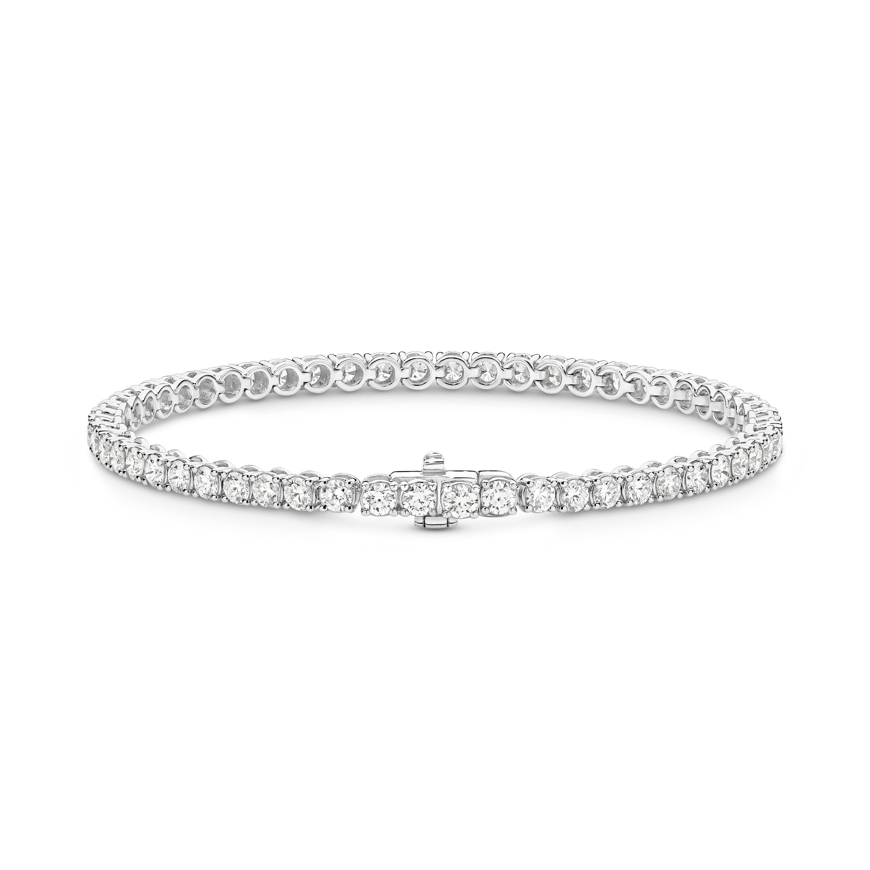18ct White Gold 5.00ct Diamond Tennis Bracelet