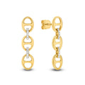 9ct Yellow Gold 0.10ct Diamond Drop Earrings