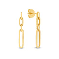 18ct Yellow Gold Paperclip Drop Earrings