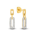 9ct Yellow Gold 0.14ct Diamond Drop Earrings