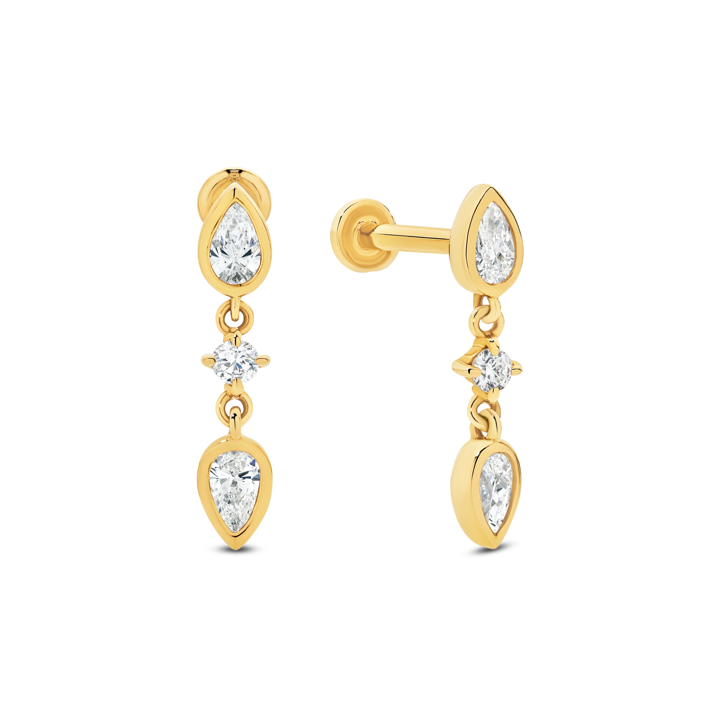 9ct Yellow Gold 0.33ct Diamond Earrings