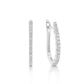 18ct White Gold 0.15ct Diamond Hoop Earrings