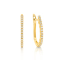 18ct Yellow Gold 0.15ct Diamond Hoop Earrings
