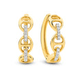 18ct Yellow Gold 0.10ct Diamond Hoop Earrings