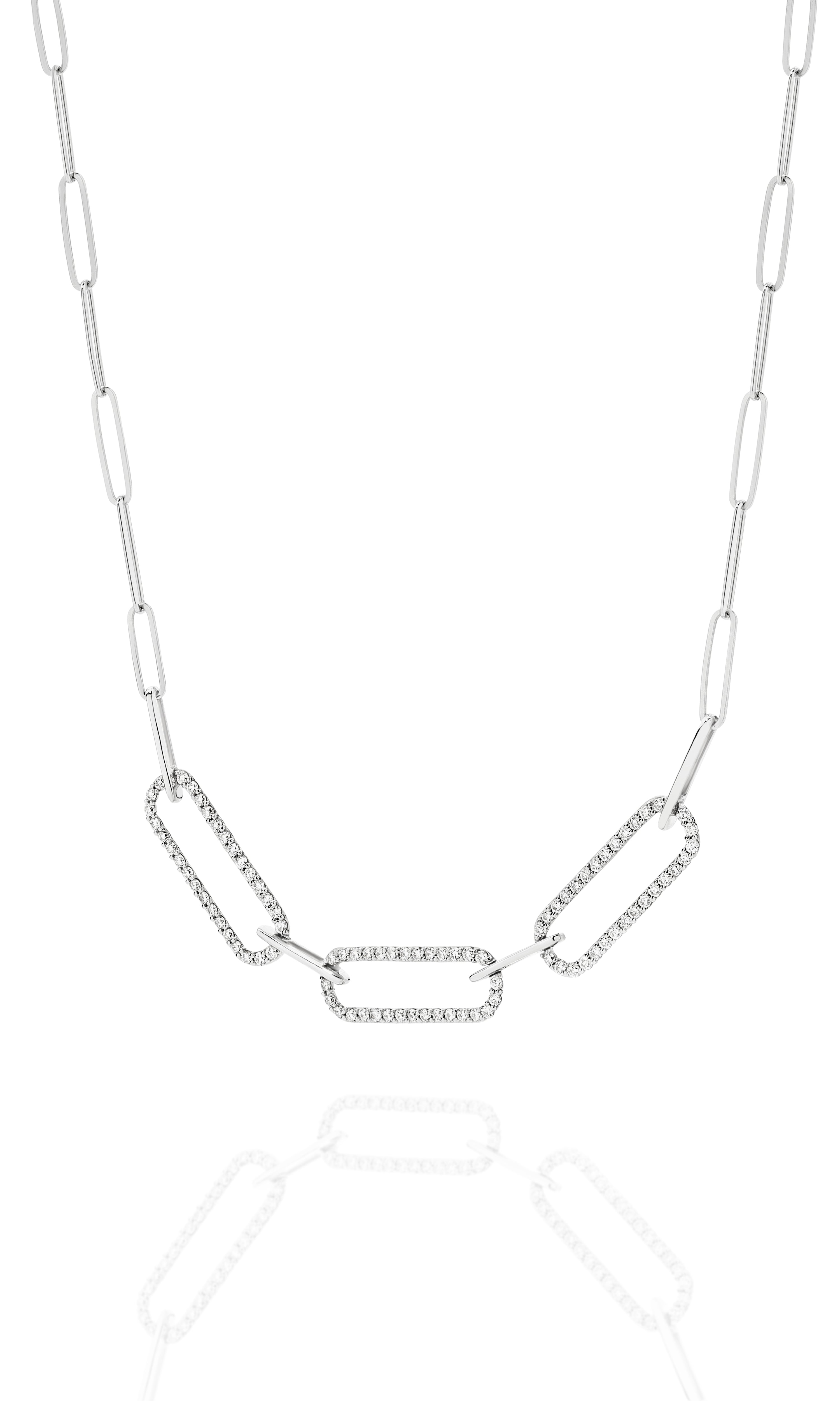 9ct White Gold 0.70ct Diamond Necklace
