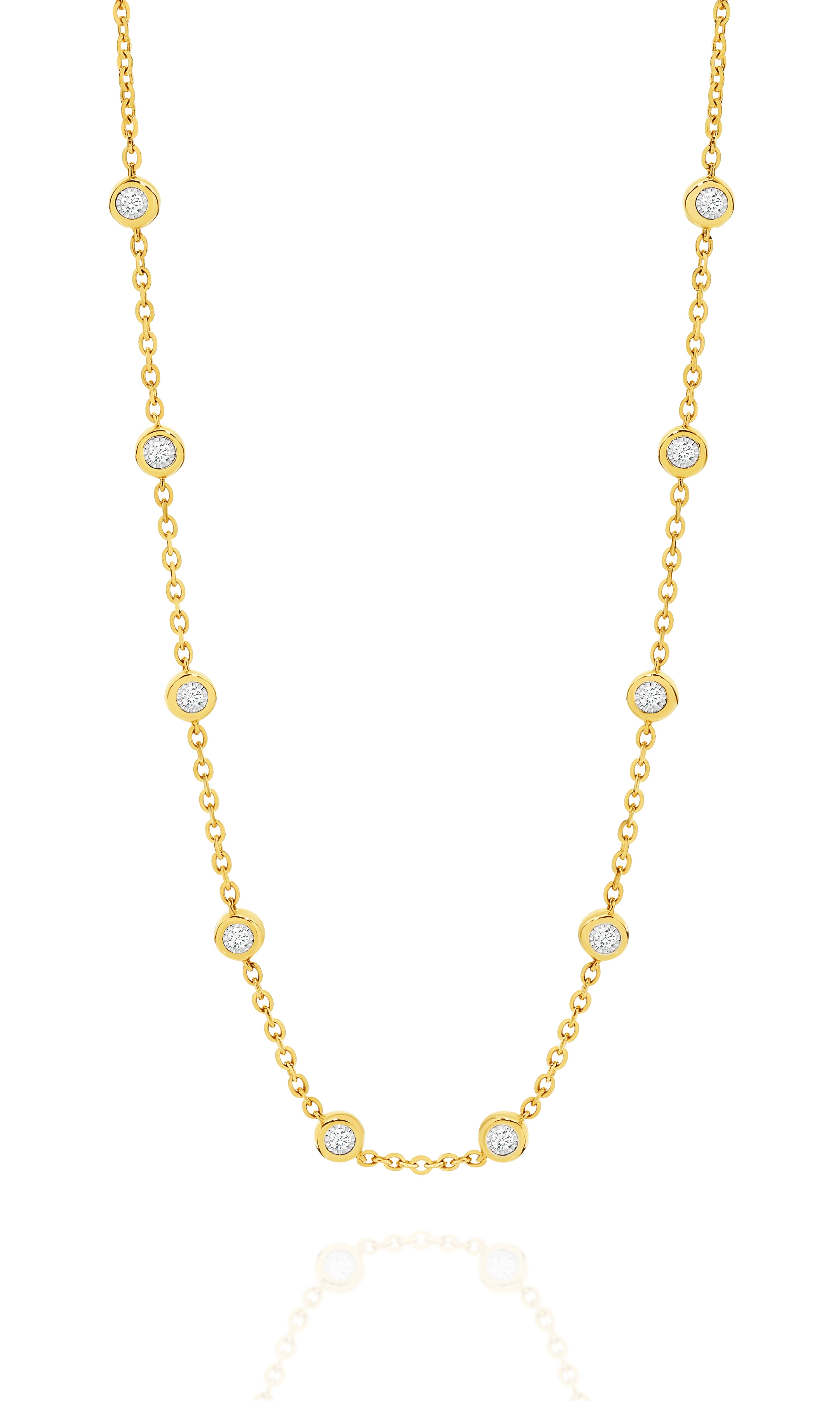 18ct Yellow Gold 0.60ct Diamond Necklace