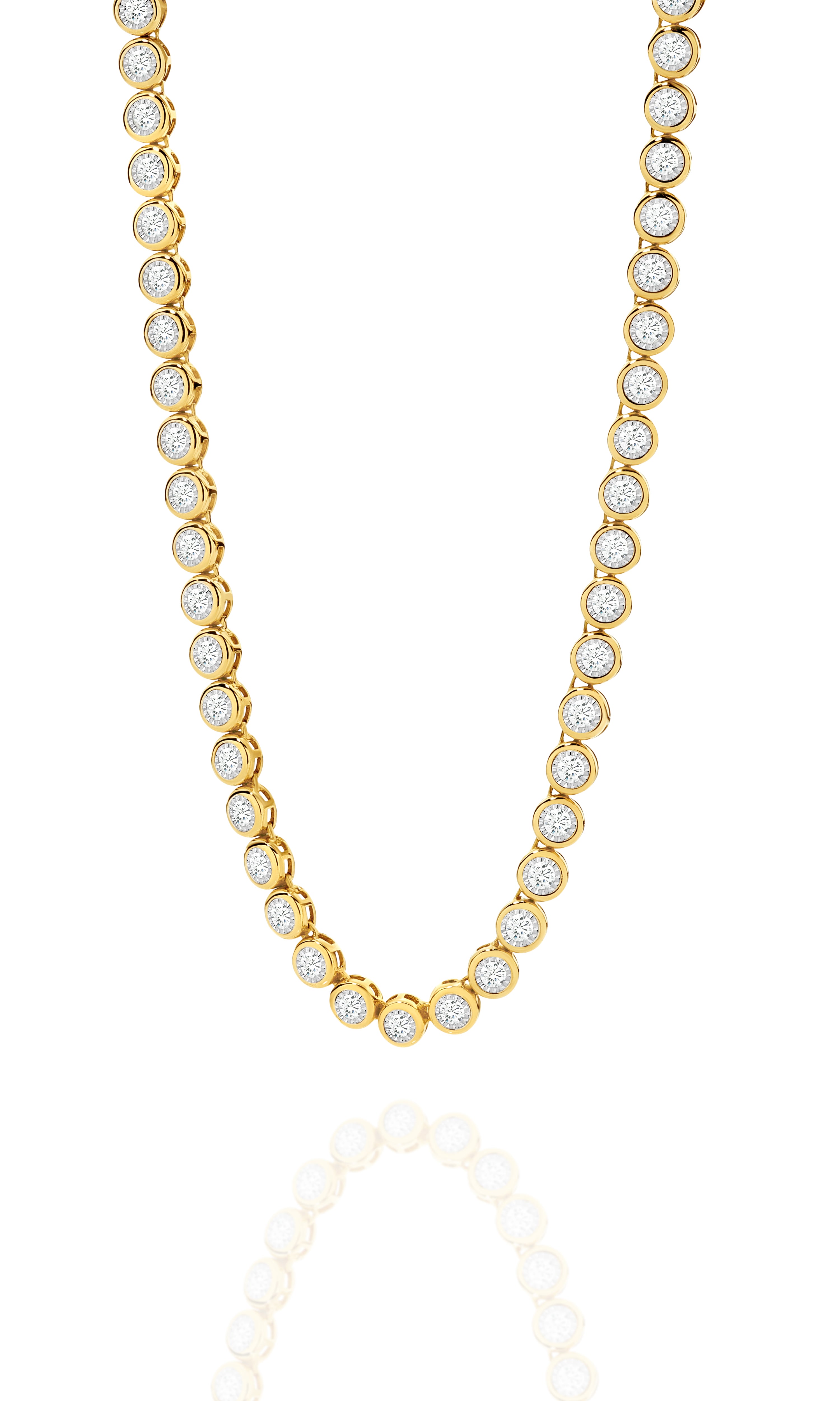 9ct Yellow Gold 2.15ct Diamond Necklace