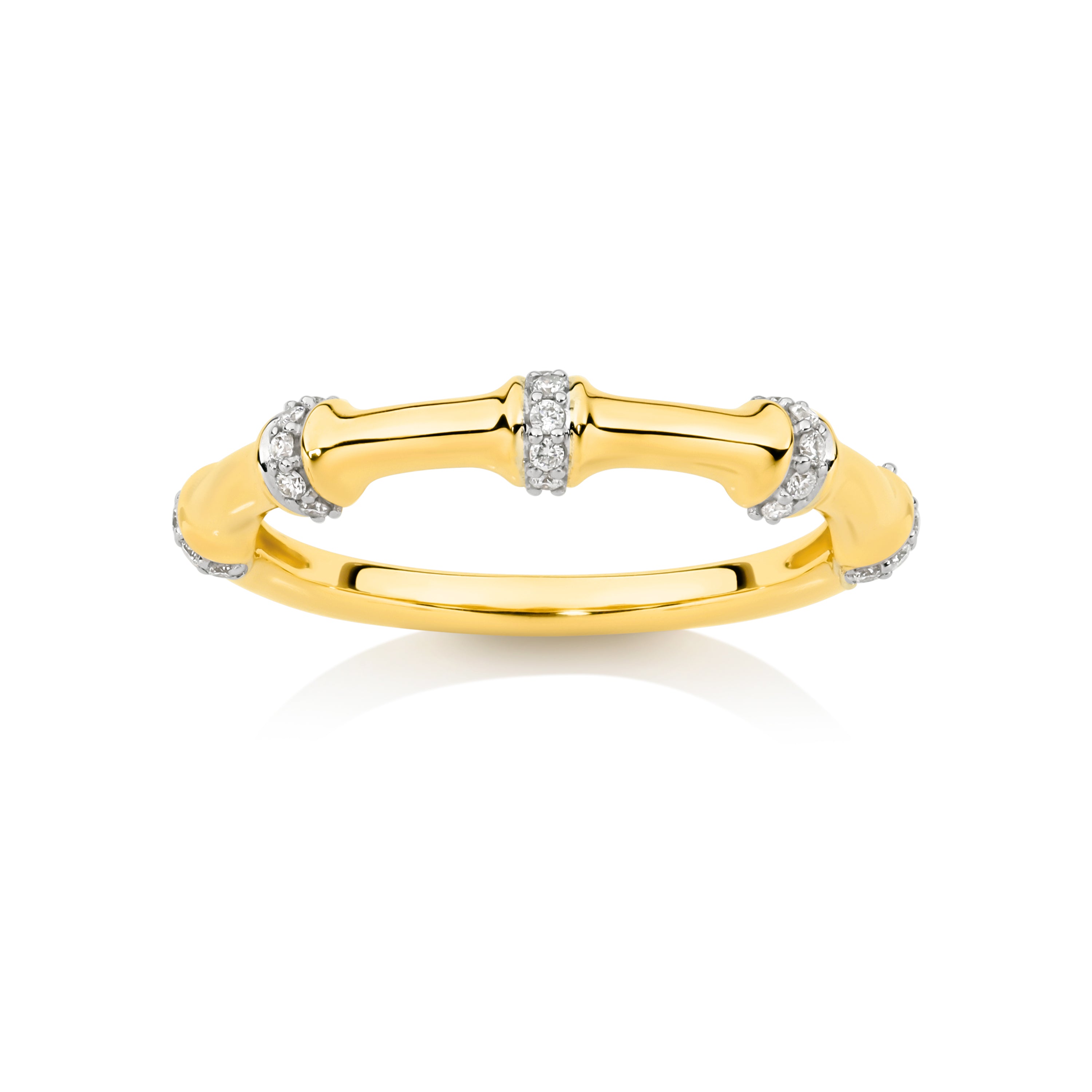 9ct Yellow Gold 0.12ct Diamond Ring