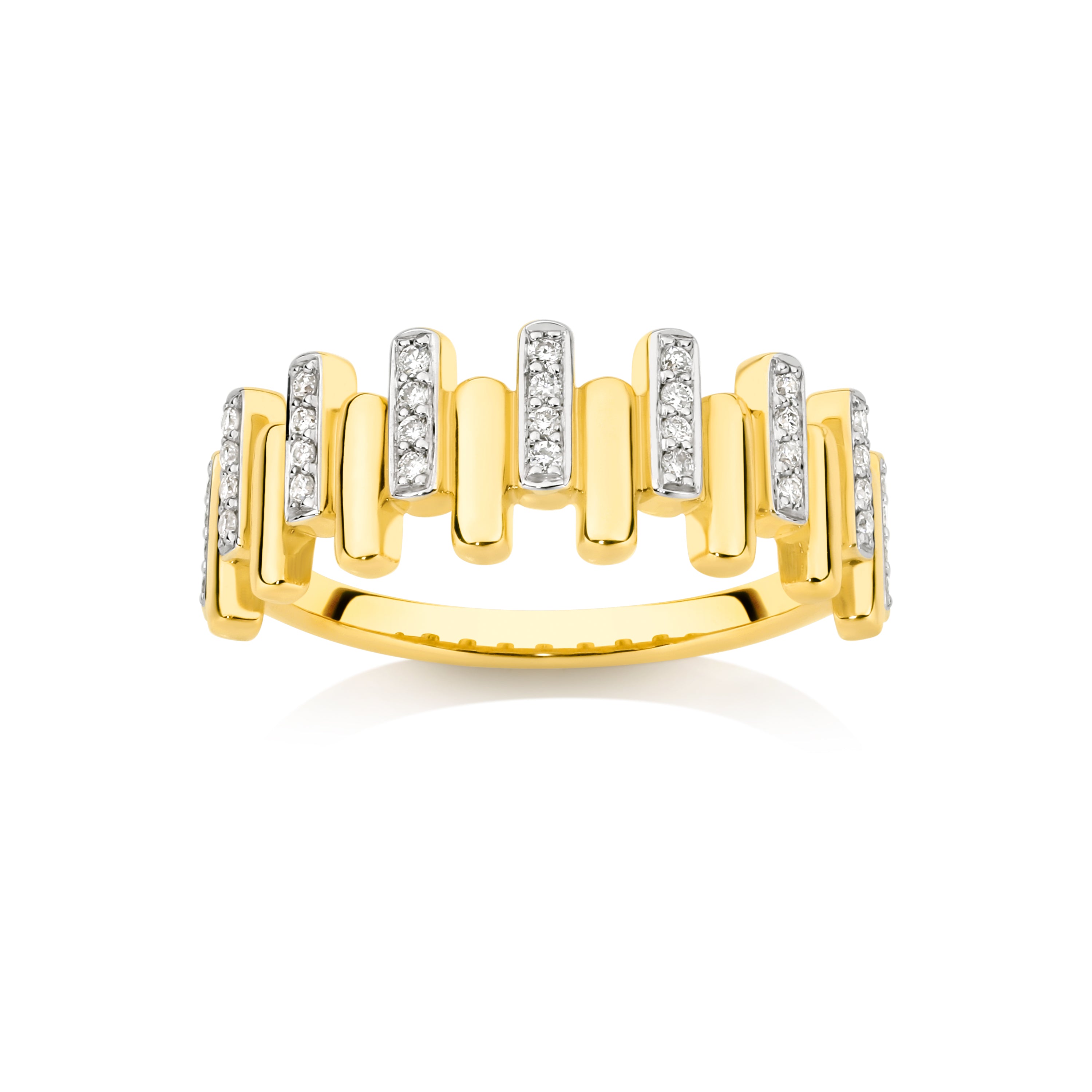 9ct Yellow Gold 0.14ct Diamond Ring